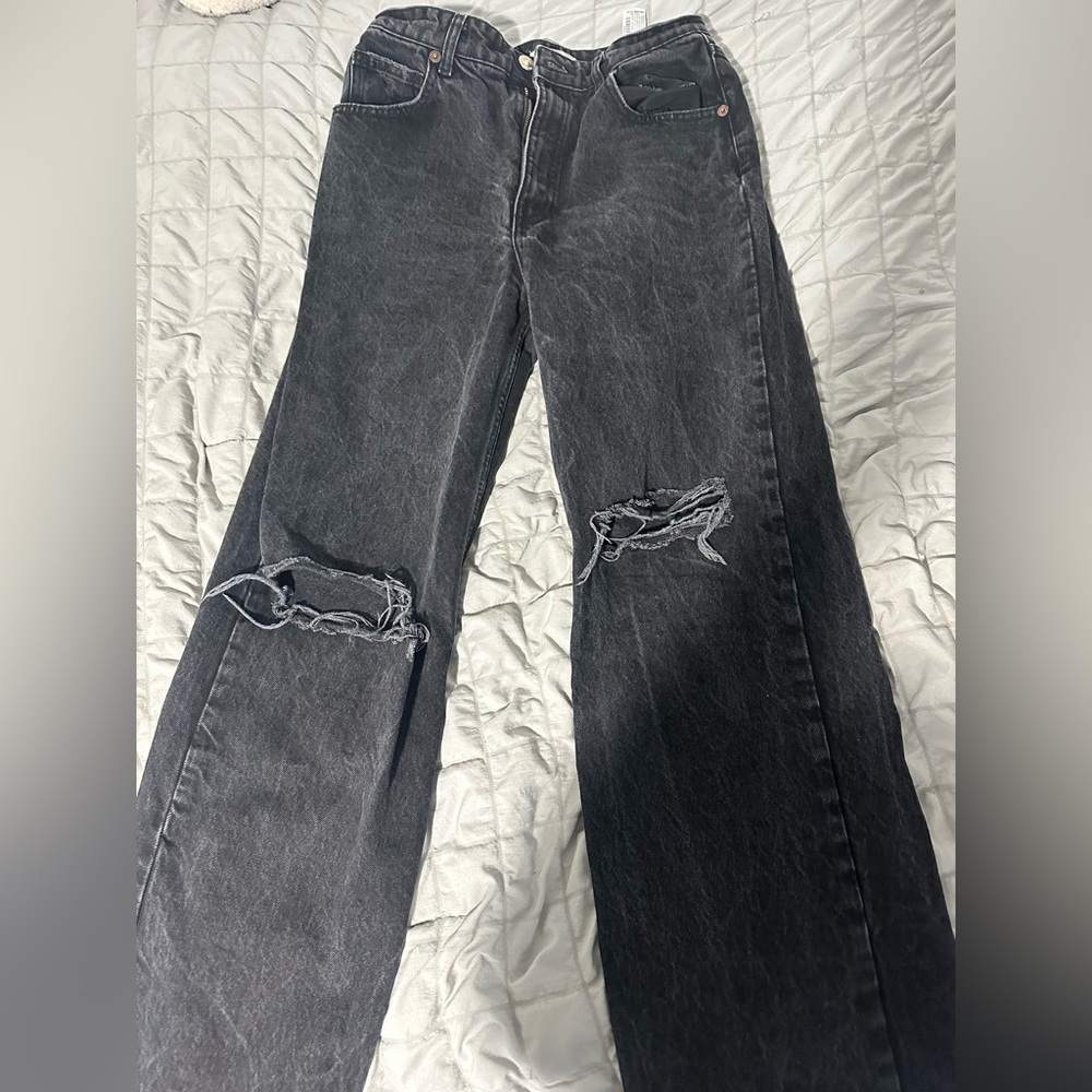 Women's Black Distressed Jeans